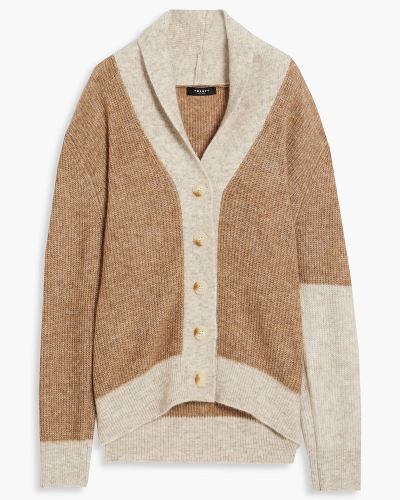 TWENTY MONTRÉAL Damen Zweifarbiger Cardigan aus Strick S