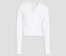 Wickelbluse aus Bio-Baumwollpopeline