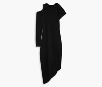 Asymmetrisches Midikleid aus Baumwoll-Jersey mit Cut-outs