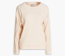 Gestreifter Pullover aus geripptem Baumwoll-Jersey