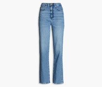 Hoch sitzende Jeans mit geradem Bein 24
