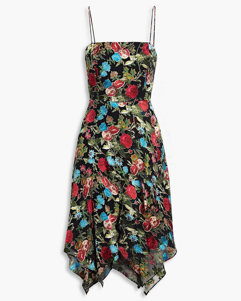 Alice + Olivia Damen Alice OliviaKleid aus Devoré-Chiffon mit Wickeleffekt Alice + Olivia Damen Alice OliviaKleid aus Devoré-Chiffon mit Wickeleffekt