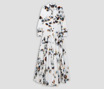 The Gracie Maxi-Hemdblusenkleid aus Baumwollpopeline mit Blumenprint S