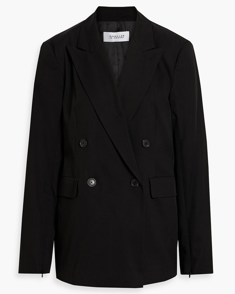 Derek Lam Damen Gerard doppelreihiger Blazer aus Twill aus einer Tencel®-Mischung