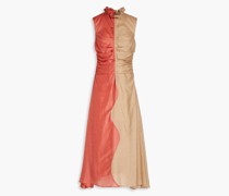 Coda zweifarbiges Maxikleid aus einer Tencel®-Mischung mit Raffungen 0