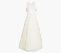 Crush Brautkleid aus beflocktem Tüll mit Rüschen