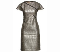 Kleid aus Bouclé-tweed mit Metallic-effekt und Verzierung