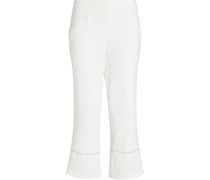 Cropped Bootcut-Hose aus Crêpe
