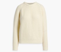 Pullover aus gerippter Wolle