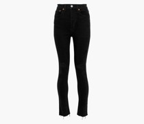 Distressed high-rise skinny jeans 24