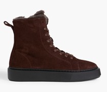 Fallon High-Top-Sneakers aus Veloursleder mit Shearling-Futter