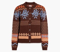 Stetson Cardigan aus Jacquard-Strick aus einer Wollmischung
