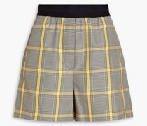 Shorts aus Crêpe mit Glencheck-Muster