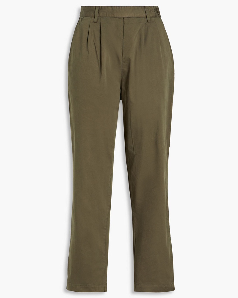 Alex Mill Damen Cropped Hose mit geradem Bein aus Stretch-Baumwolle mit Falten