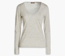 Melierter Kaschmirpullover