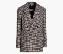 Votale doppelreihiger Blazer aus Tweed aus einer Wollmischung mit Hahnentrittmuster