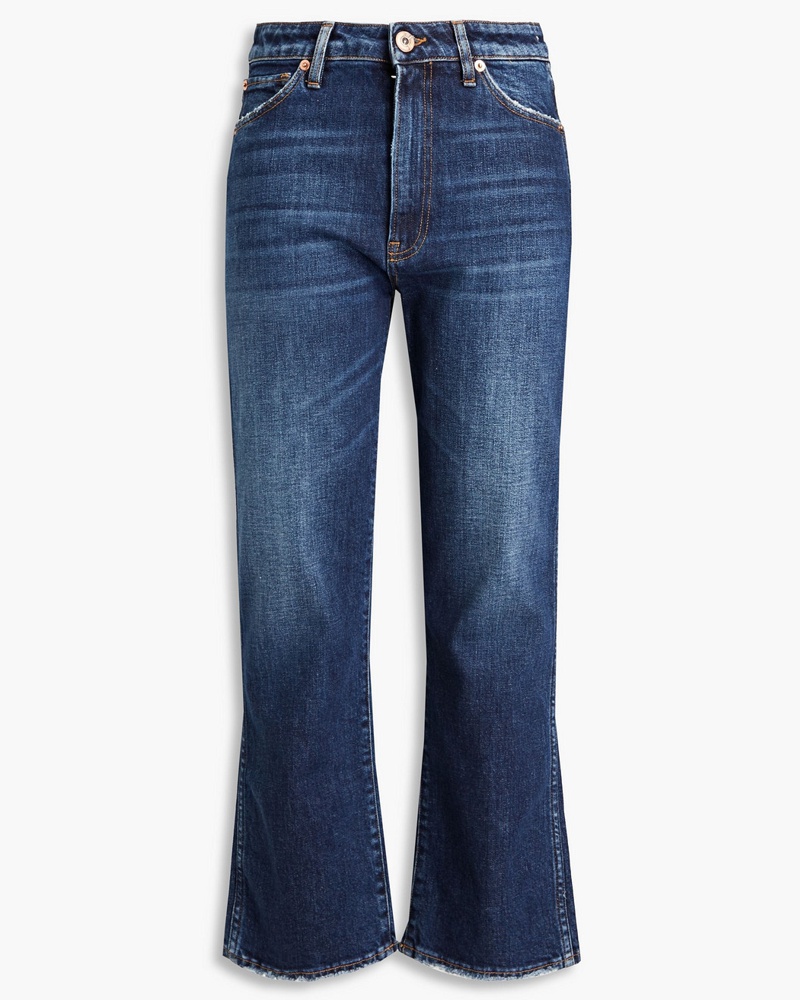 3x1 Damen Emma hoch sitzende Kick-flare-Jeans inDistressed-Optik