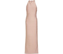 Neckholder-Maxikleid aus Bandage mit Verzierung L