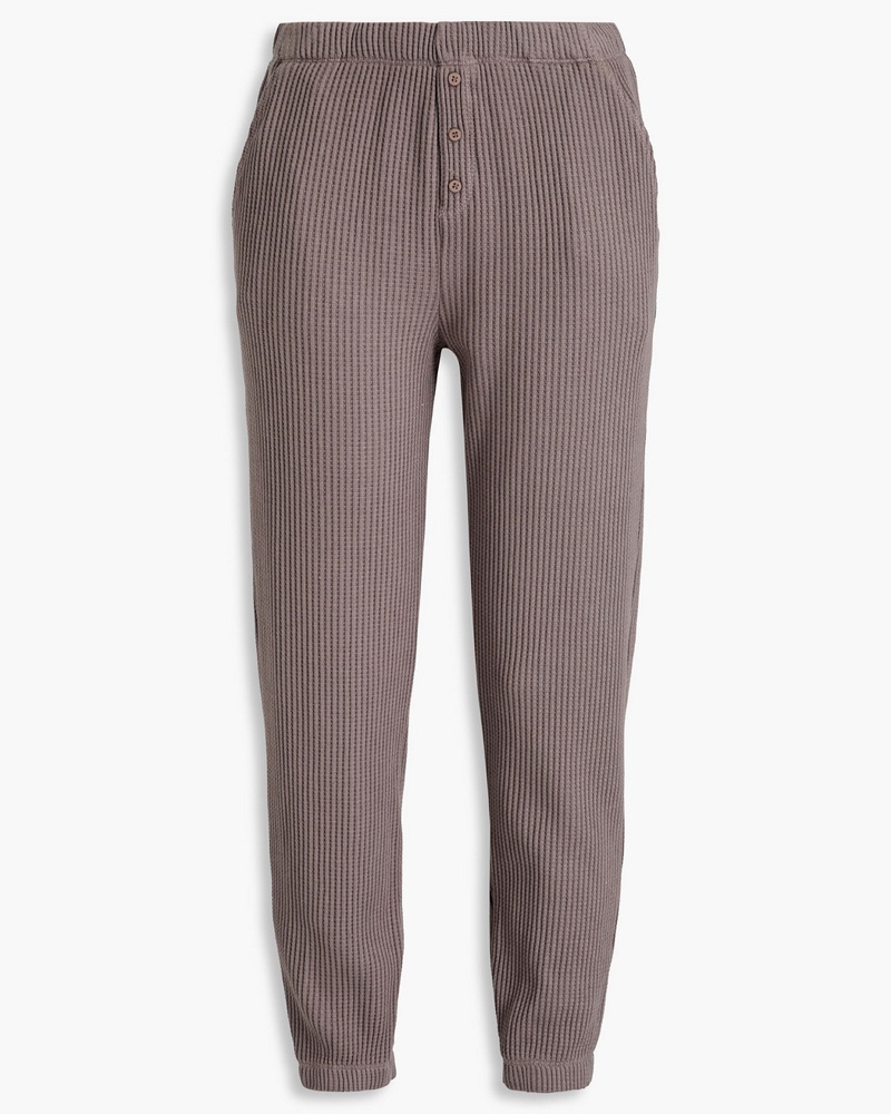 STATESIDE Damen Cropped Track Pants aus Waffelstrick