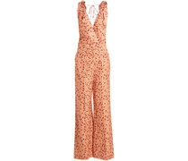 Ellande Jumpsuit aus Twill mit Print und Cut-outs