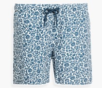 mittellange Badeshorts mit floralem Print S