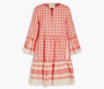 Julia gerafftes Minikleid aus Baumwoll-Jacquard S