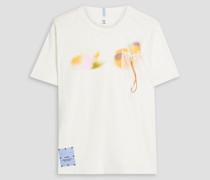 T-Shirt aus Jersey aus einer Baumwollmischung mit Print und Applikationen