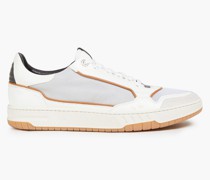 Sneakers aus Leder mit Mesh-Einsatz
