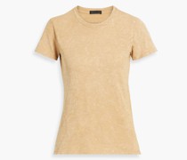 T-Shirt aus Baumwoll-Jersey mit Flammgarneffekt L