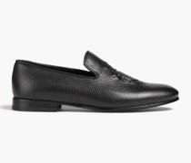 Loafers aus Narbenleder mit Prägung