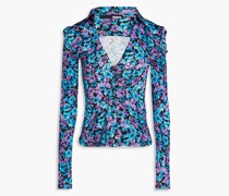 Mariah Hemd aus glänzendem Jersey mit floralem Print