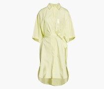 Hemdkleid inMidilänge aus Bio-Baumwollpopeline mit Gürtel
