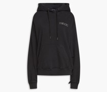 Hoodie aus Baumwollfrottee mit Print