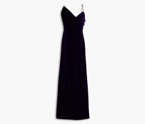 Robe aus Samt mit Wickeleffekt