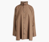 Asymmetrisches Oversized-Hemd aus Baumwollpopeline