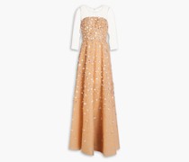 Robe aus Tüll mit Pailletten