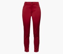 Alana eng geschnittene Cropped Hose aus Satin