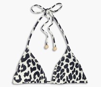 Tara Triangel-Bikini-Oberteil mit Leopardenprint