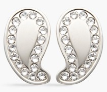 Silberfarbene Ohrringe mit Kristallen