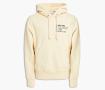 Hoodie au Baumwollfleece mit tickereien