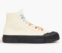 High-Top-Sneakers aus Canvas mit Plateau