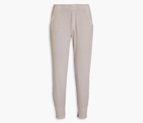 Cropped Track Pants aus geripptem Jersey