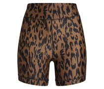 Tropical Dance Shorts aus Stretch-Material mit Leopardenprint