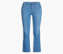 Halbhohe Kick-flare-Jeans inausgewaschener Optik 23