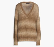Pullover aus einer Alpakamischung mit Metallic-Effekt und Farbverlauf