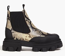 Chelsea-Boots aus Leder mit Krokodileffekt