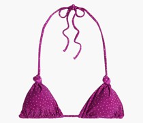 Mia Triangel-Bikini-Oberteil mit Polka-Dots und Knotendetail S