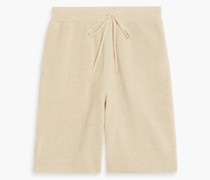 Shorts aus einer gerippten Baumwollmischung