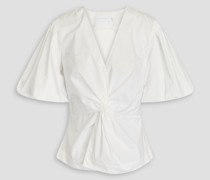 Rebel Bluse aus Popeline aus einer Baumwollmischung mit Twist-Detail