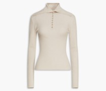 Gerippter Kaschmirpullover S